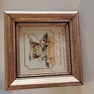 Framed print of Teacup. Artist is Sandy Clough.